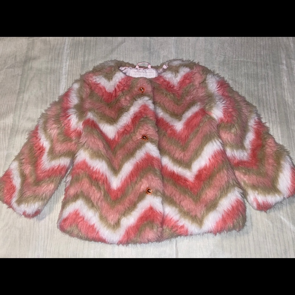 Girls size 18/24 month Chevron Janie and Jack coat